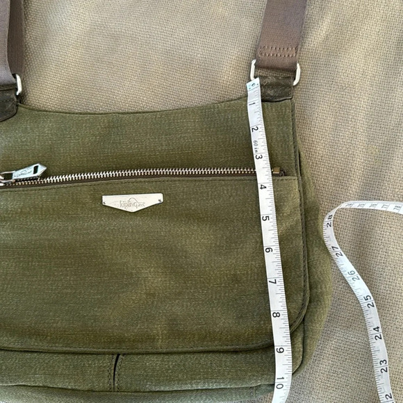 Kipling moss green with colbalt blue lining crossbody bag - Picture 12 of 16